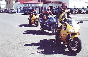 Picture of 3 motorcycle riders.